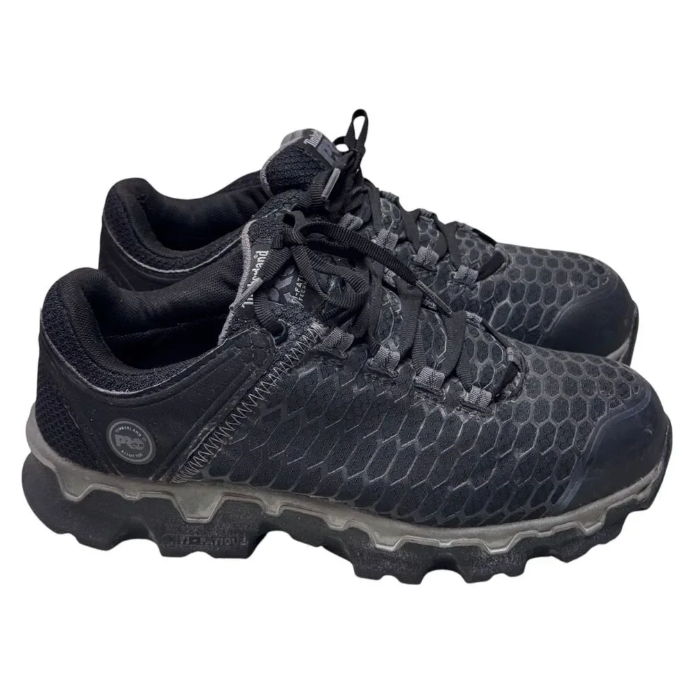 Timberland PRO A1B6U Powertrain Sport Mens 7.5M Alloy Toe Work Shoes Black